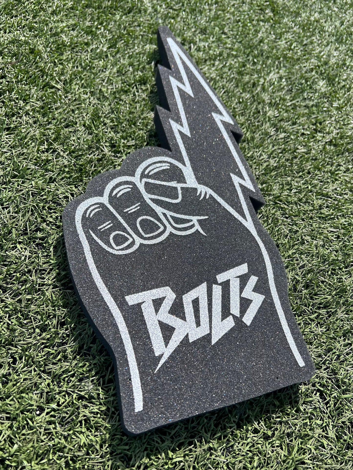 Black Bolt Foam Finger
