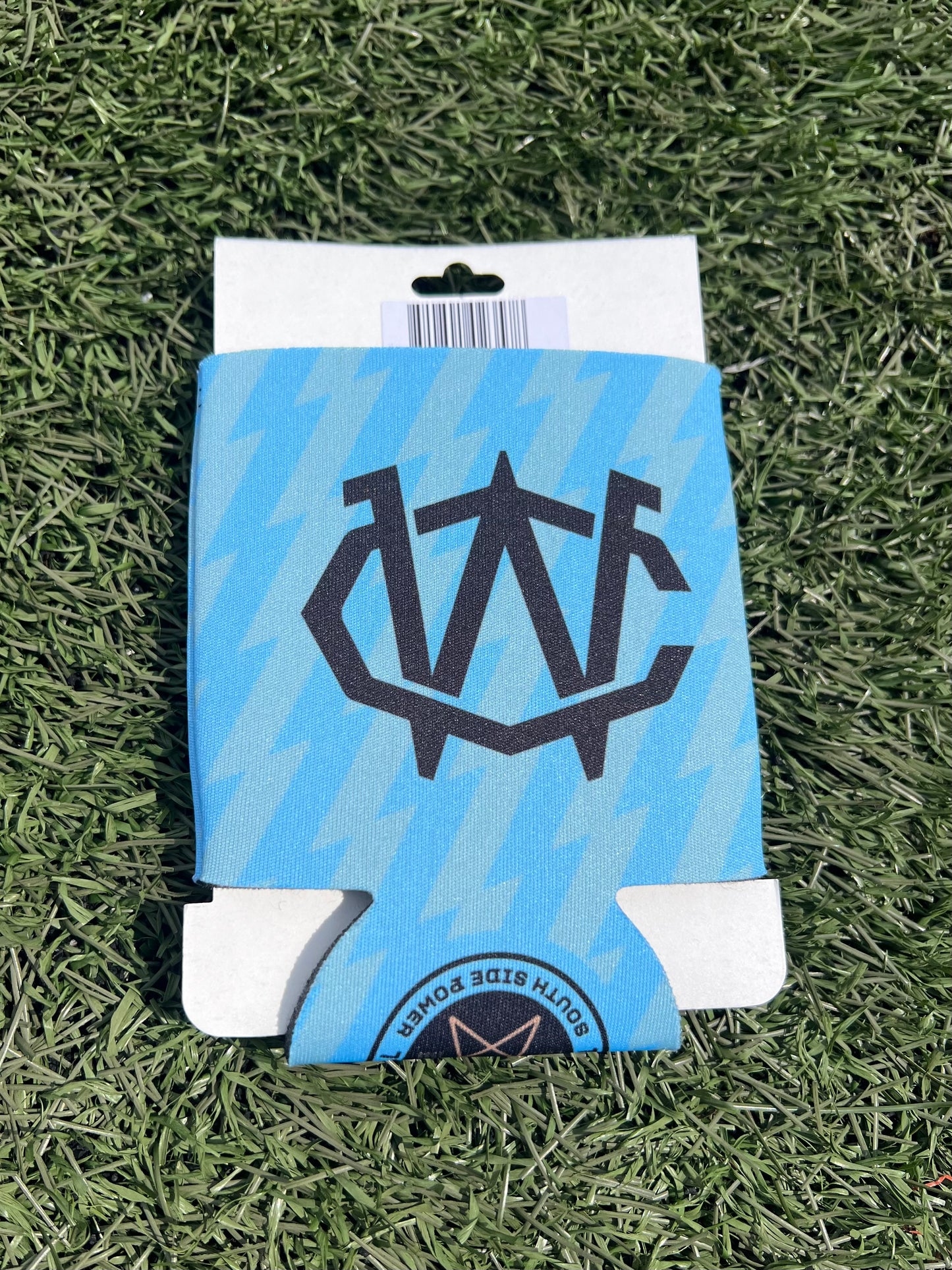 12oz Blue Bolts Can Koozie