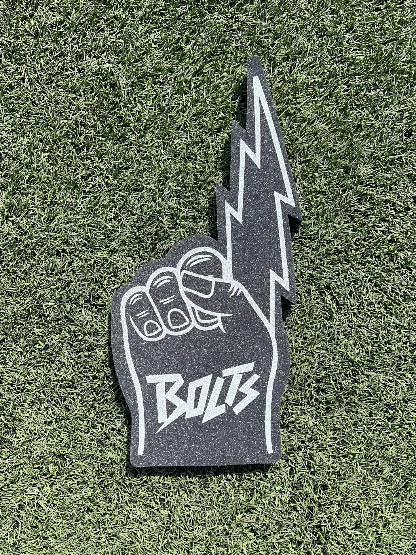 Black Bolt Foam Finger
